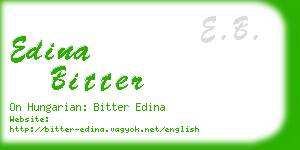 edina bitter business card